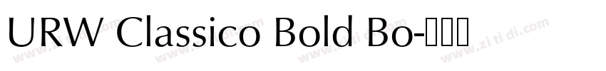 URW Classico Bold Bo字体转换